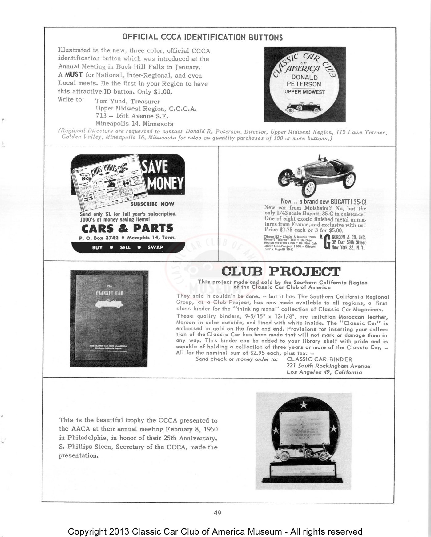 The Classic Car — Spring 1960, page 50 of 55