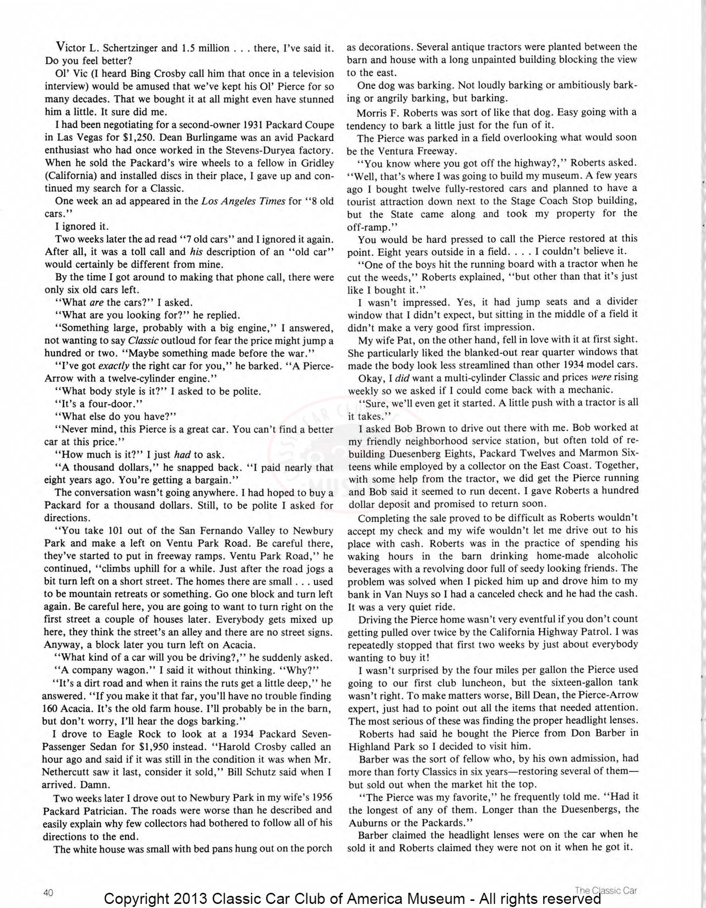 The Classic Car — Spring 1990, page 42 of 52