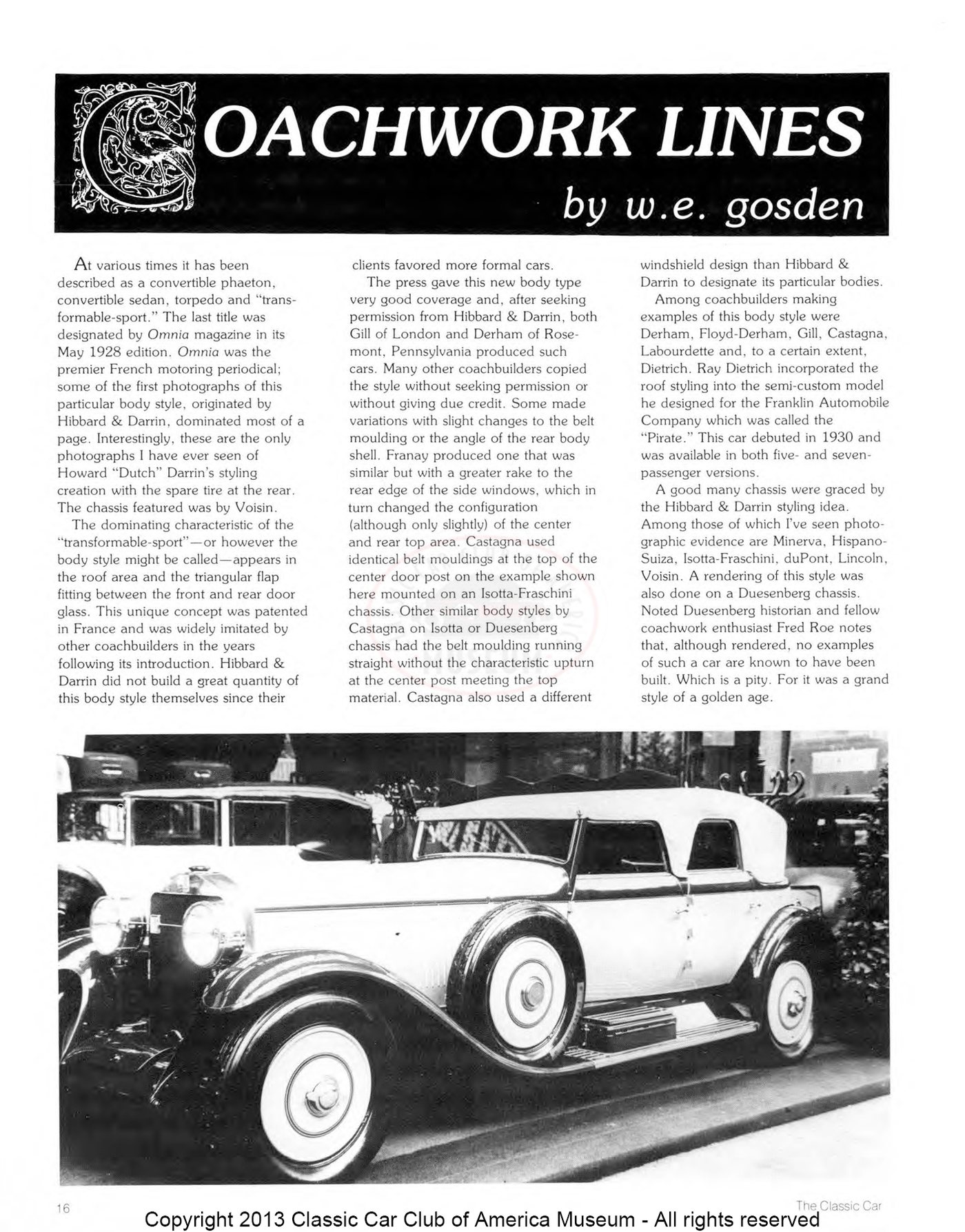 The Classic Car — Summer 1988, page 18 of 52