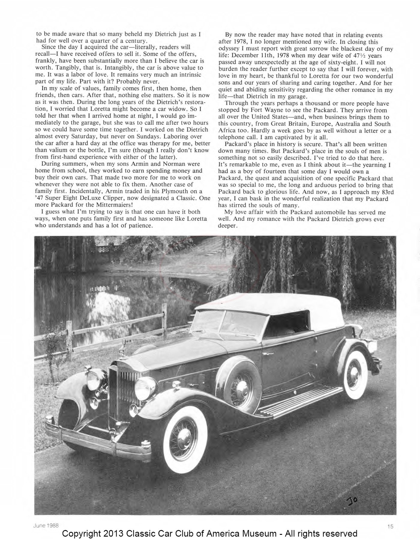 The Classic Car — Summer 1988, page 17 of 52