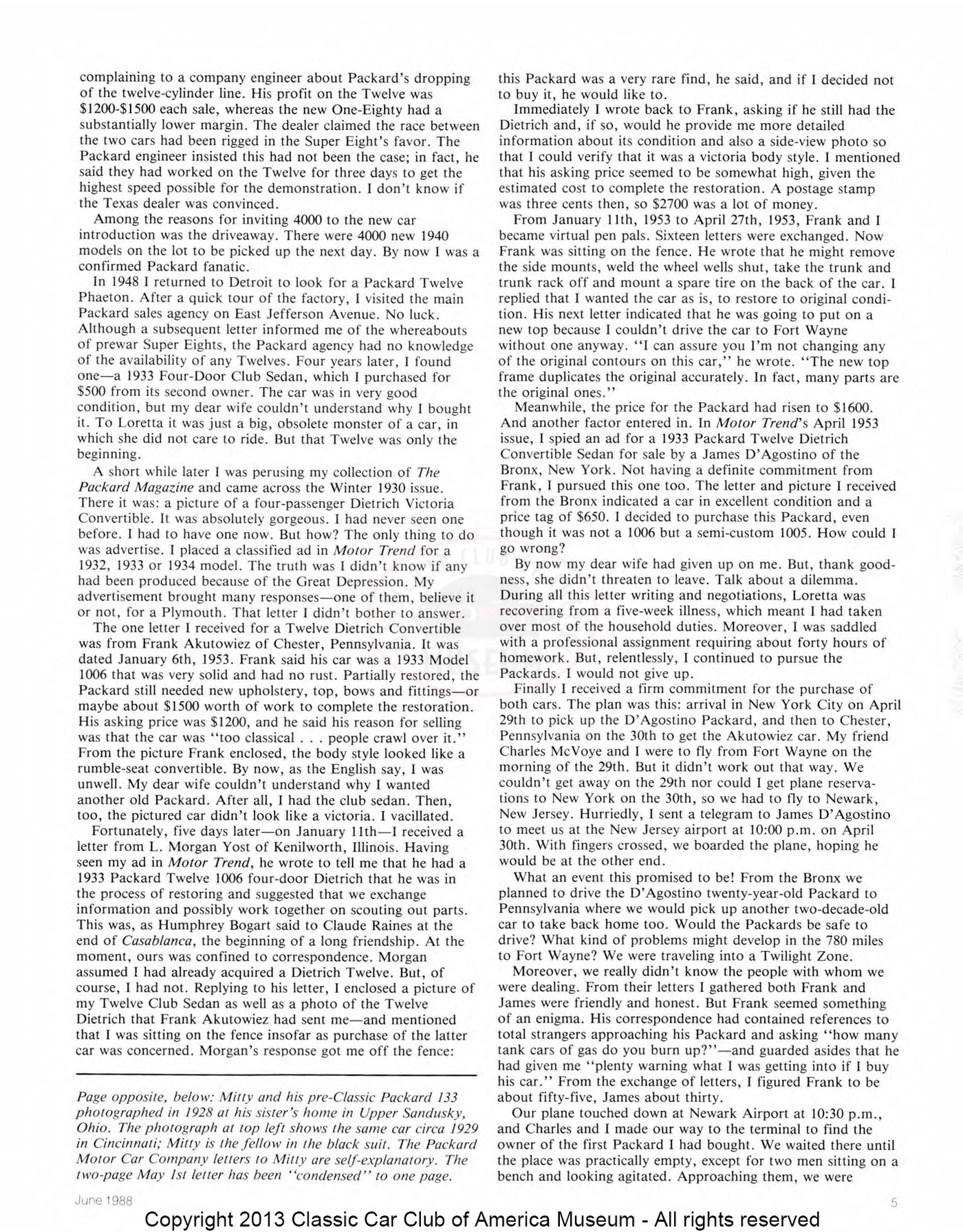 The Classic Car — Summer 1988, page 7 of 52