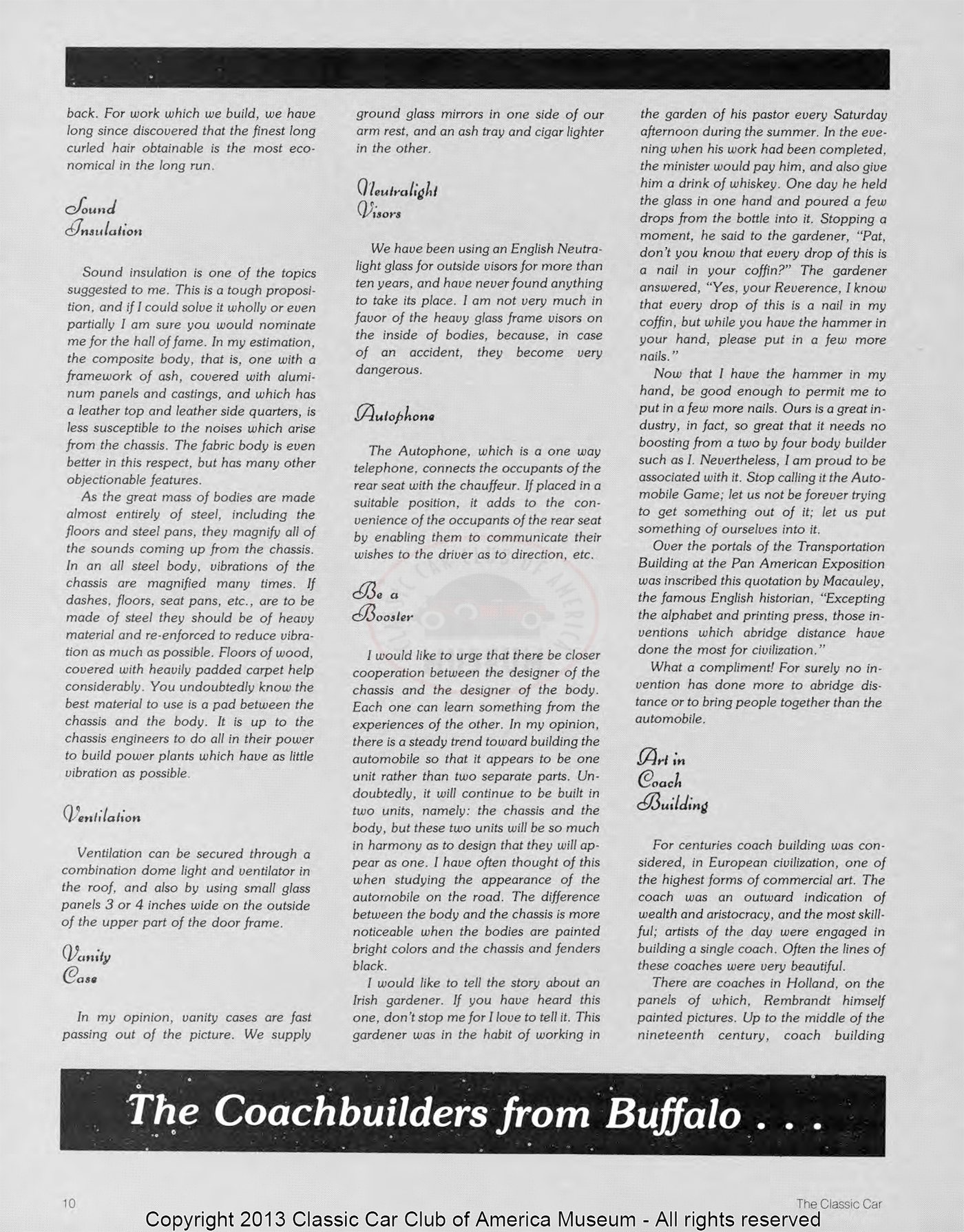 The Classic Car — Spring 1990, page 12 of 52
