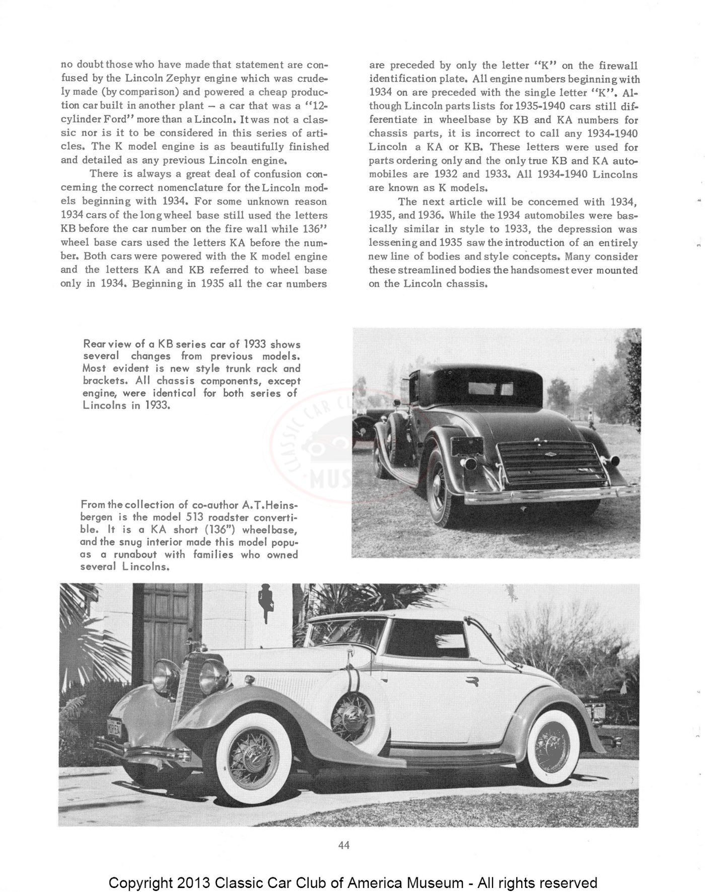 The Classic Car — Spring 1960, page 45 of 55