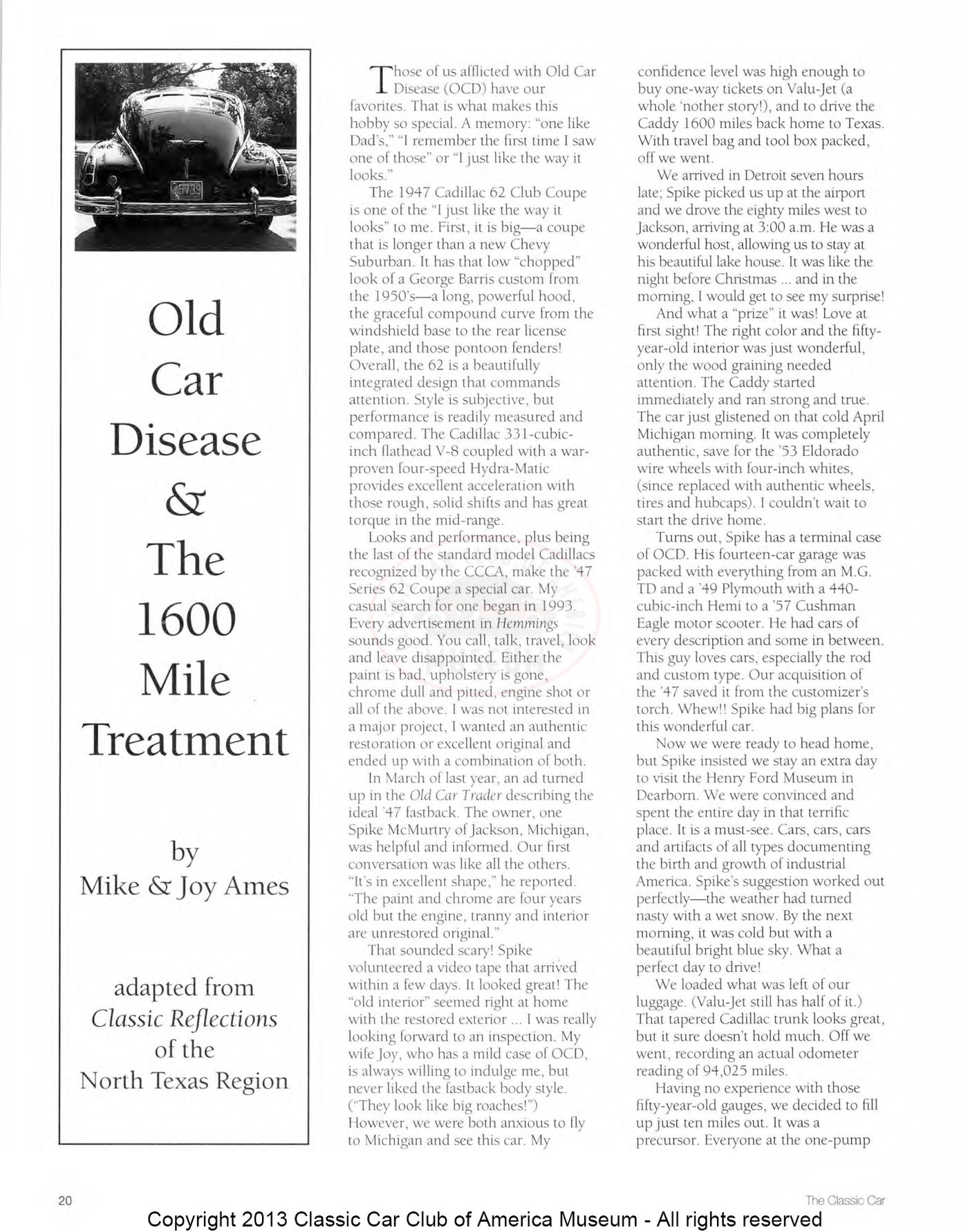 The Classic Car — Spring 2000, page 22 of 52
