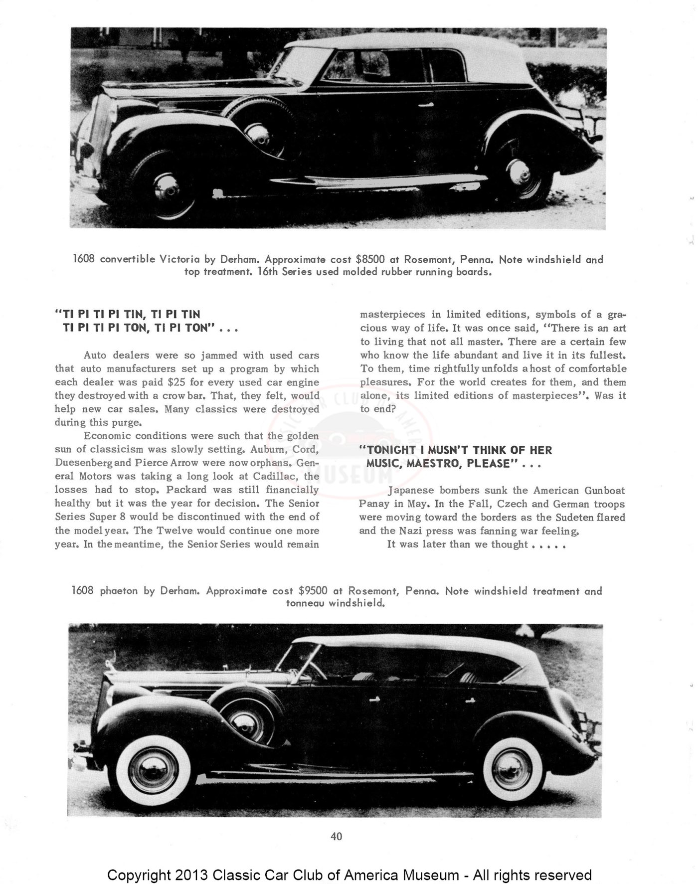 The Classic Car — Spring 1960, page 41 of 55