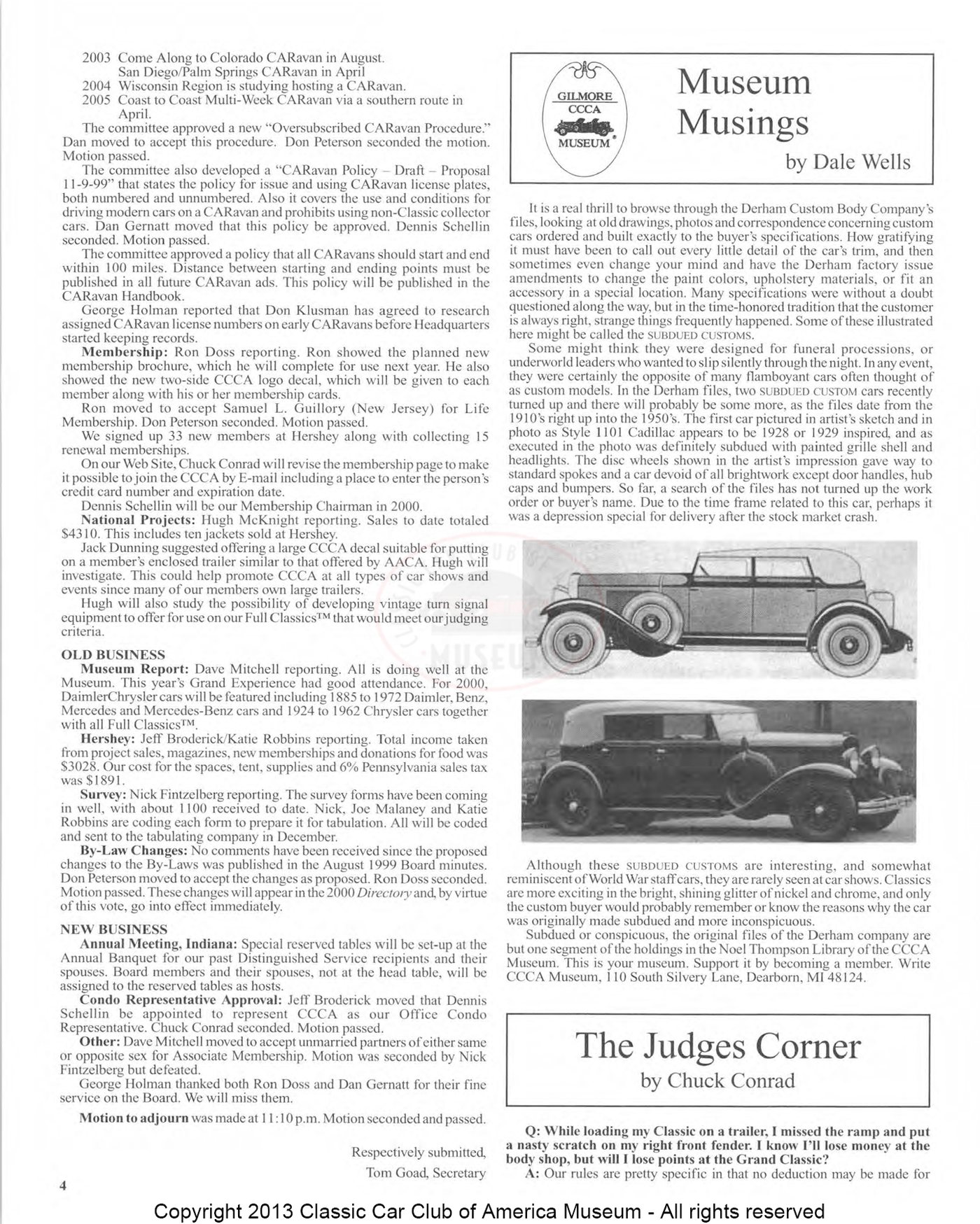CCCA Bulletin — January 2000, page 4 of 32