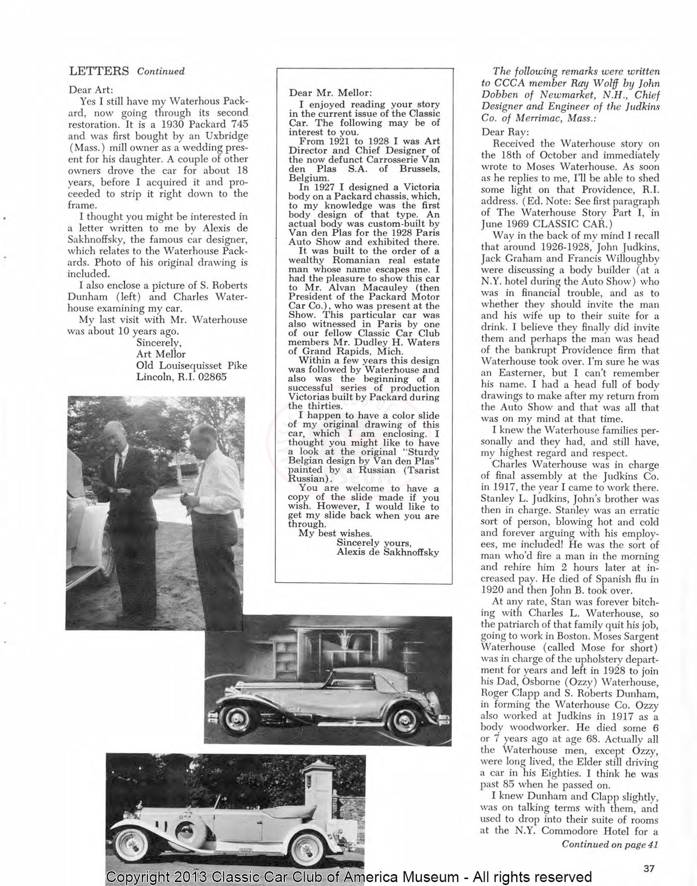 The Classic Car — Spring 1970, page 39 of 52