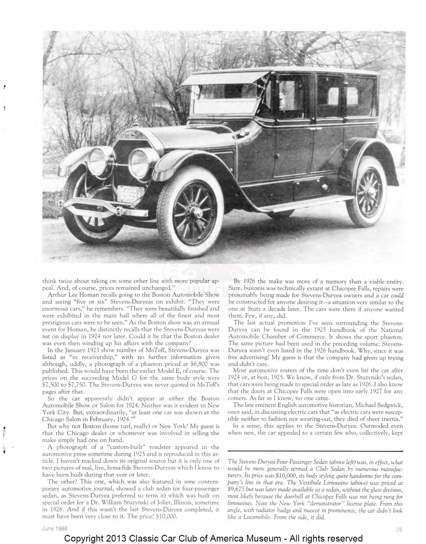The Classic Car — Summer 1988, page 27 of 52