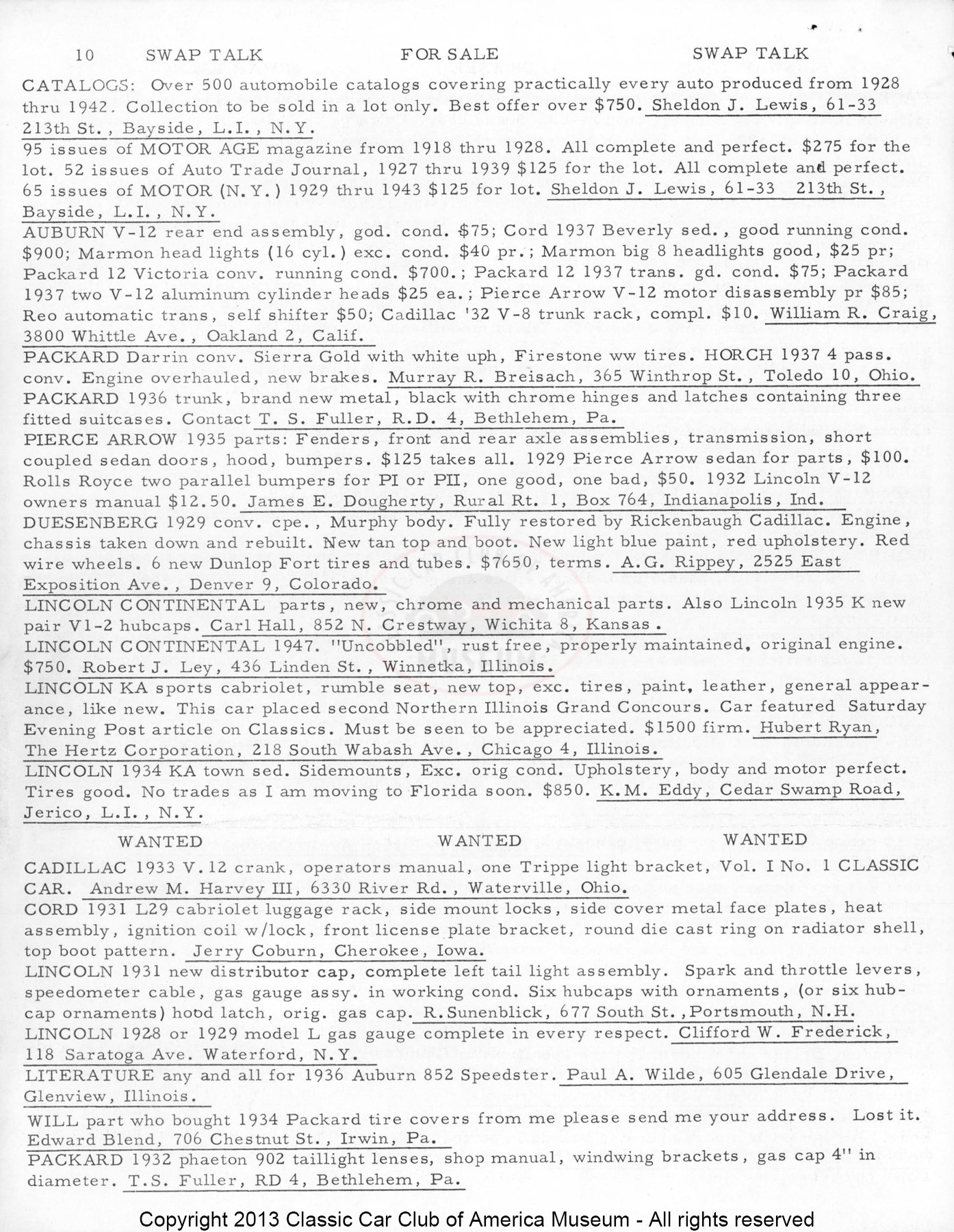 CCCA Bulletin — February 1960, page 10 of 12