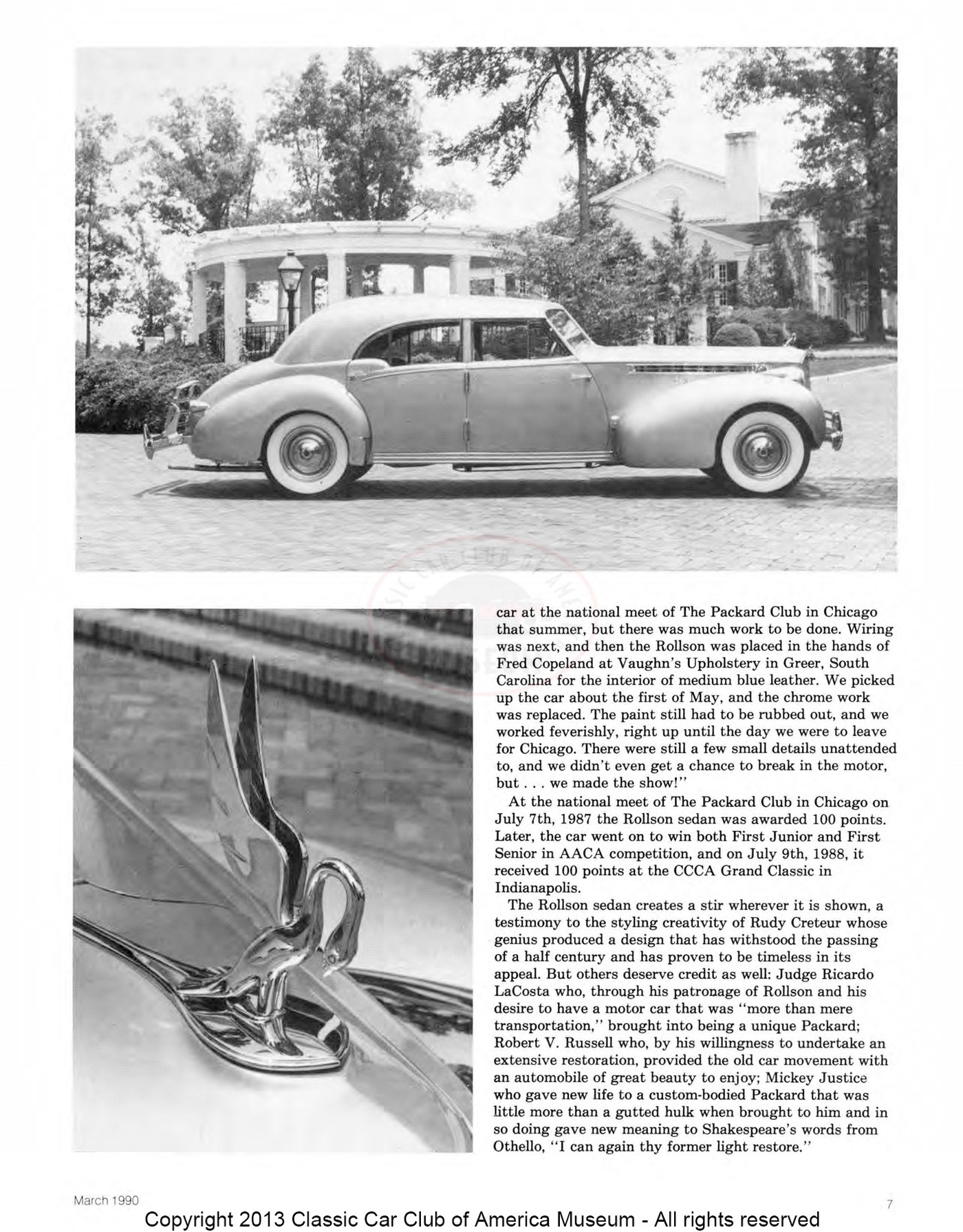 The Classic Car — Spring 1990, page 9 of 52