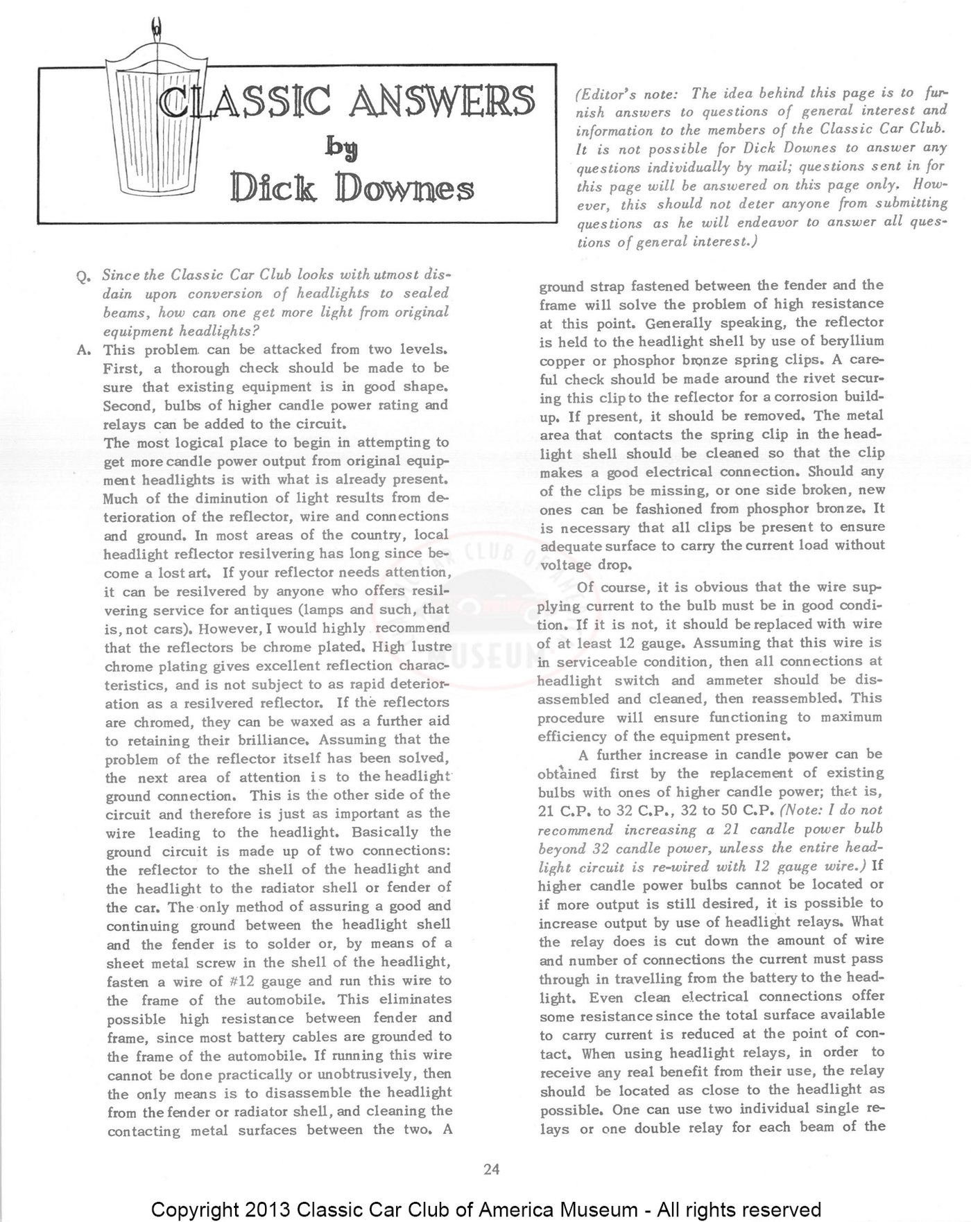 The Classic Car — Spring 1960, page 26 of 55