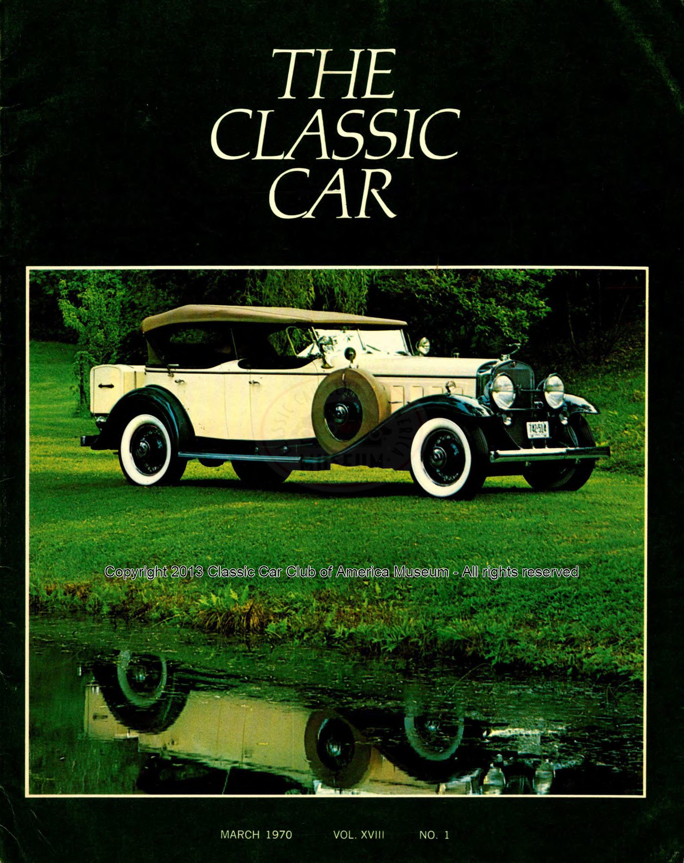 The Classic Car — Spring 1970 cover