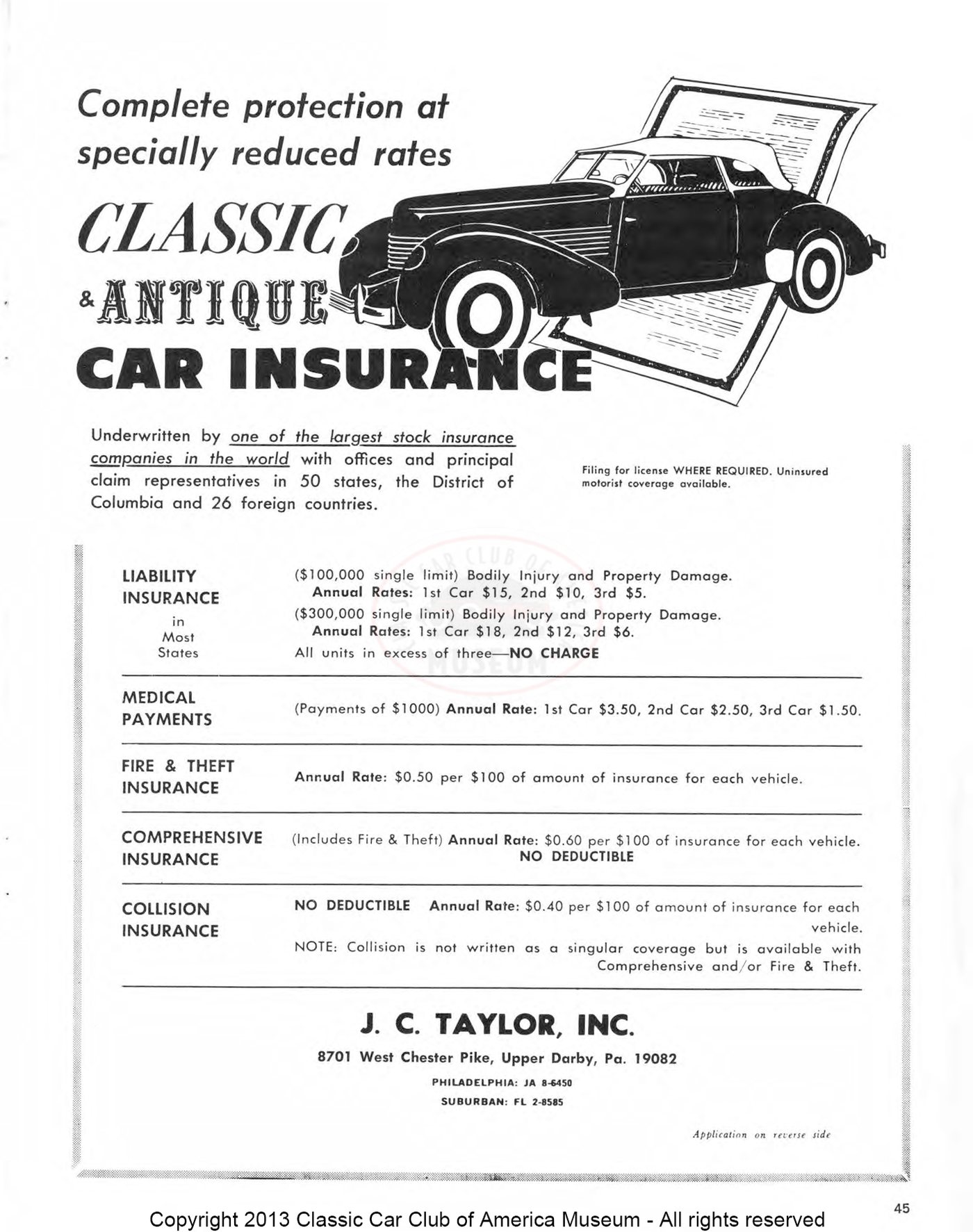The Classic Car — Spring 1970, page 47 of 52