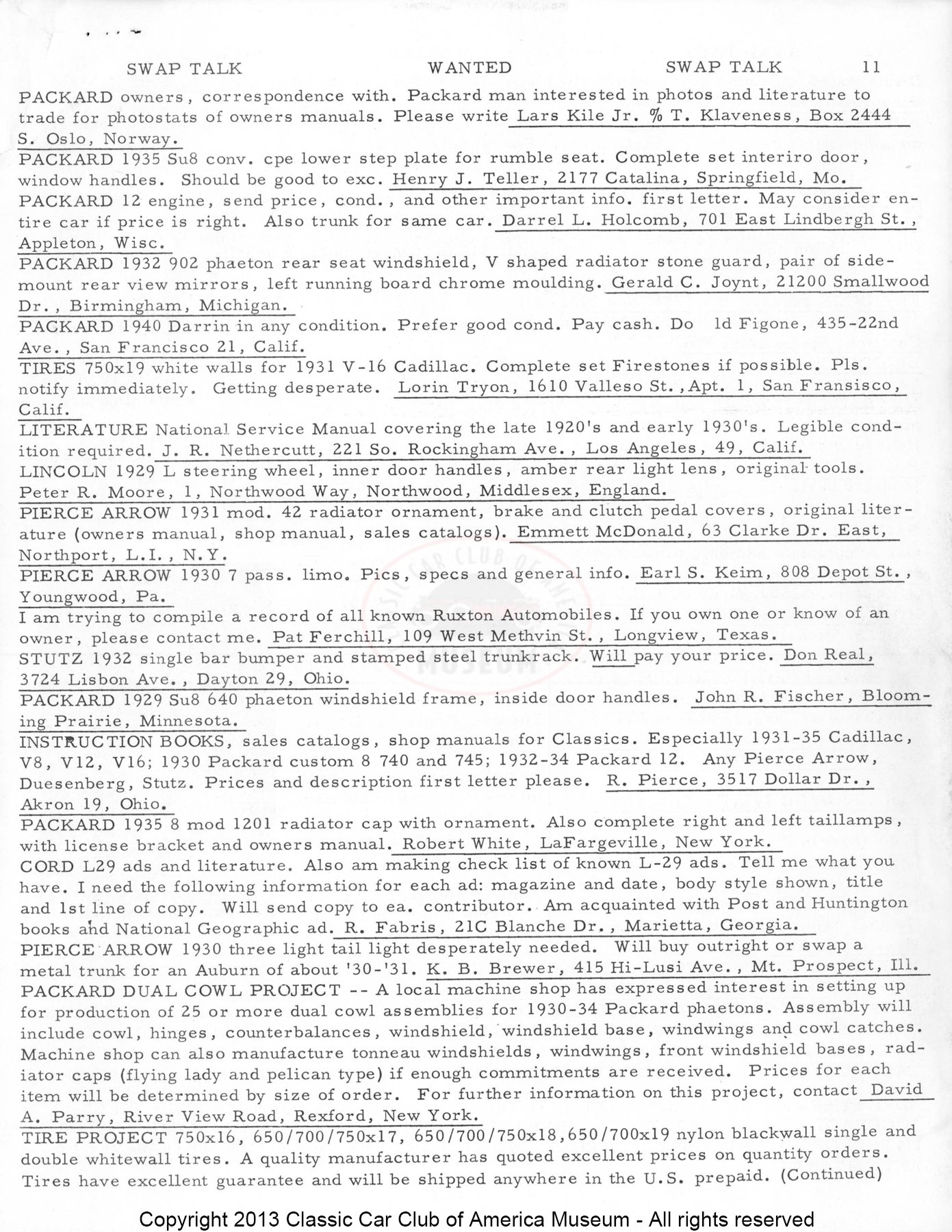 CCCA Bulletin — February 1960, page 11 of 12
