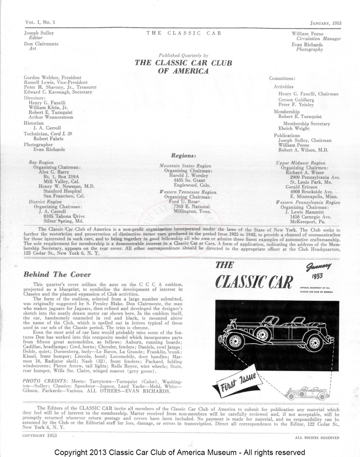 The Classic Car — January 1953, page 2 of 8