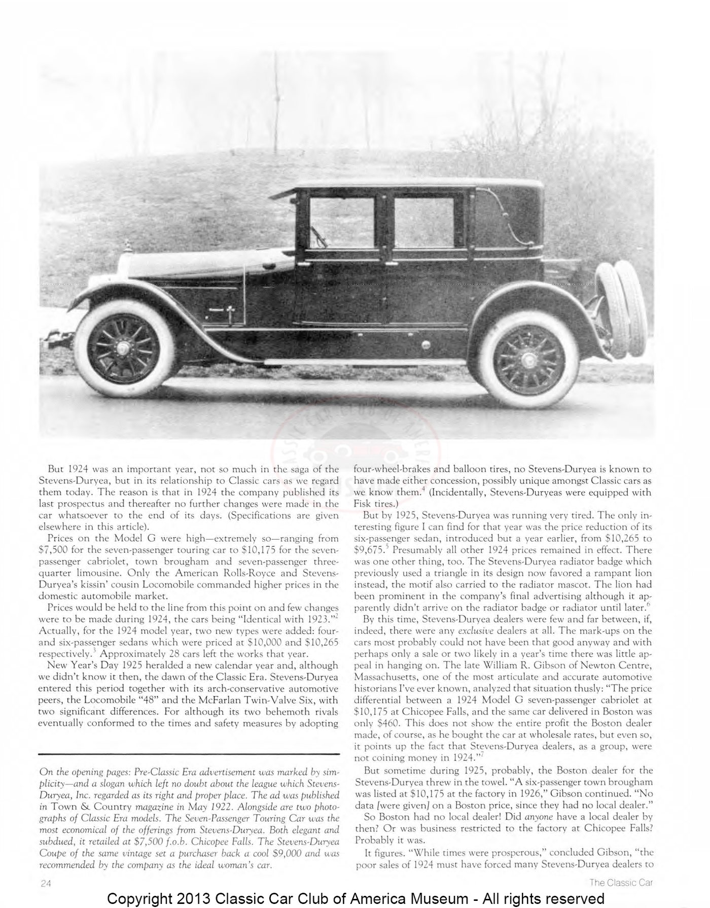 The Classic Car — Summer 1988, page 26 of 52