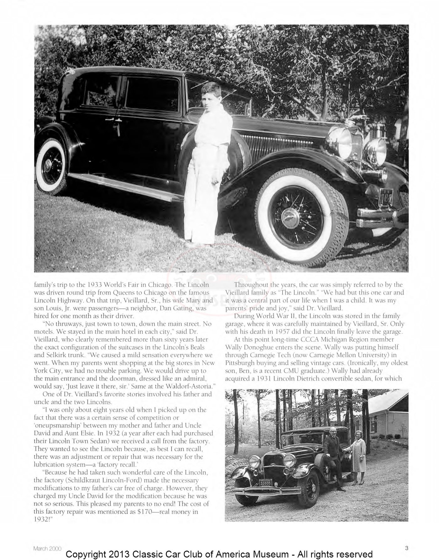 The Classic Car — Spring 2000, page 5 of 52
