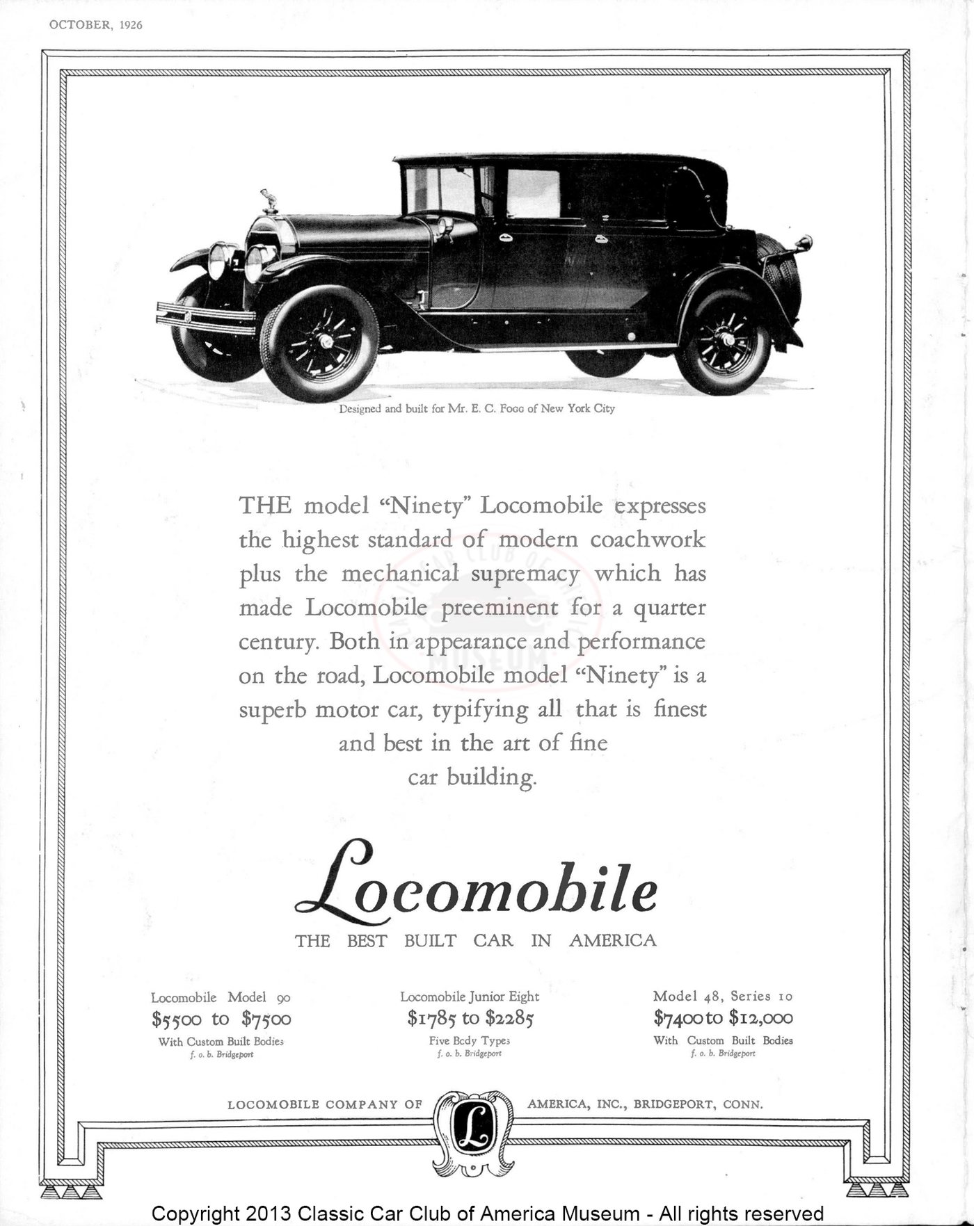 The Classic Car — Spring 1960, page 55 of 55
