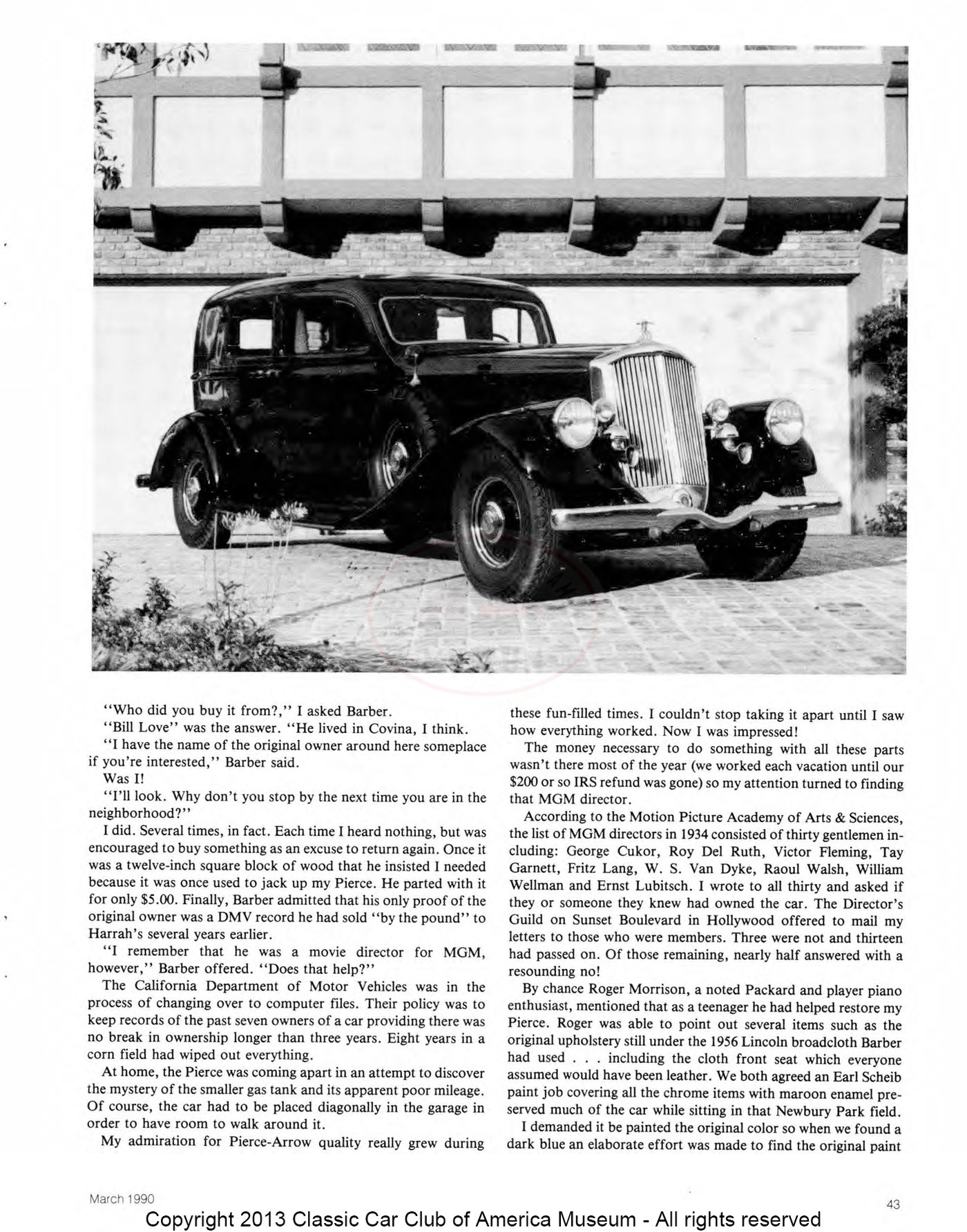 The Classic Car — Spring 1990, page 45 of 52