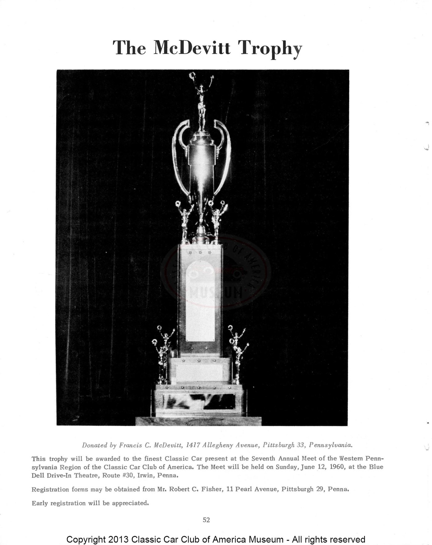 The Classic Car — Spring 1960, page 53 of 55