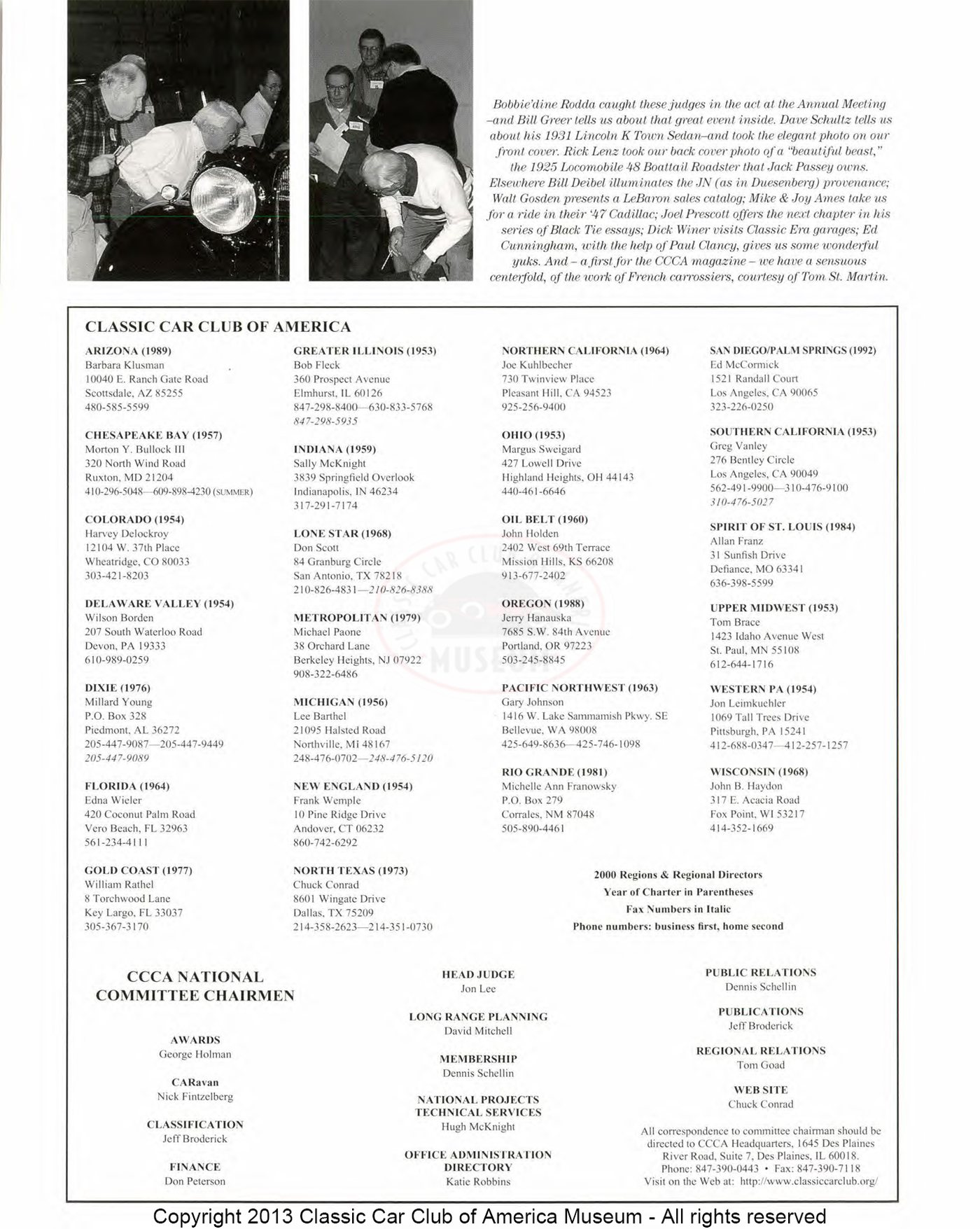 The Classic Car — Spring 2000, page 2 of 52