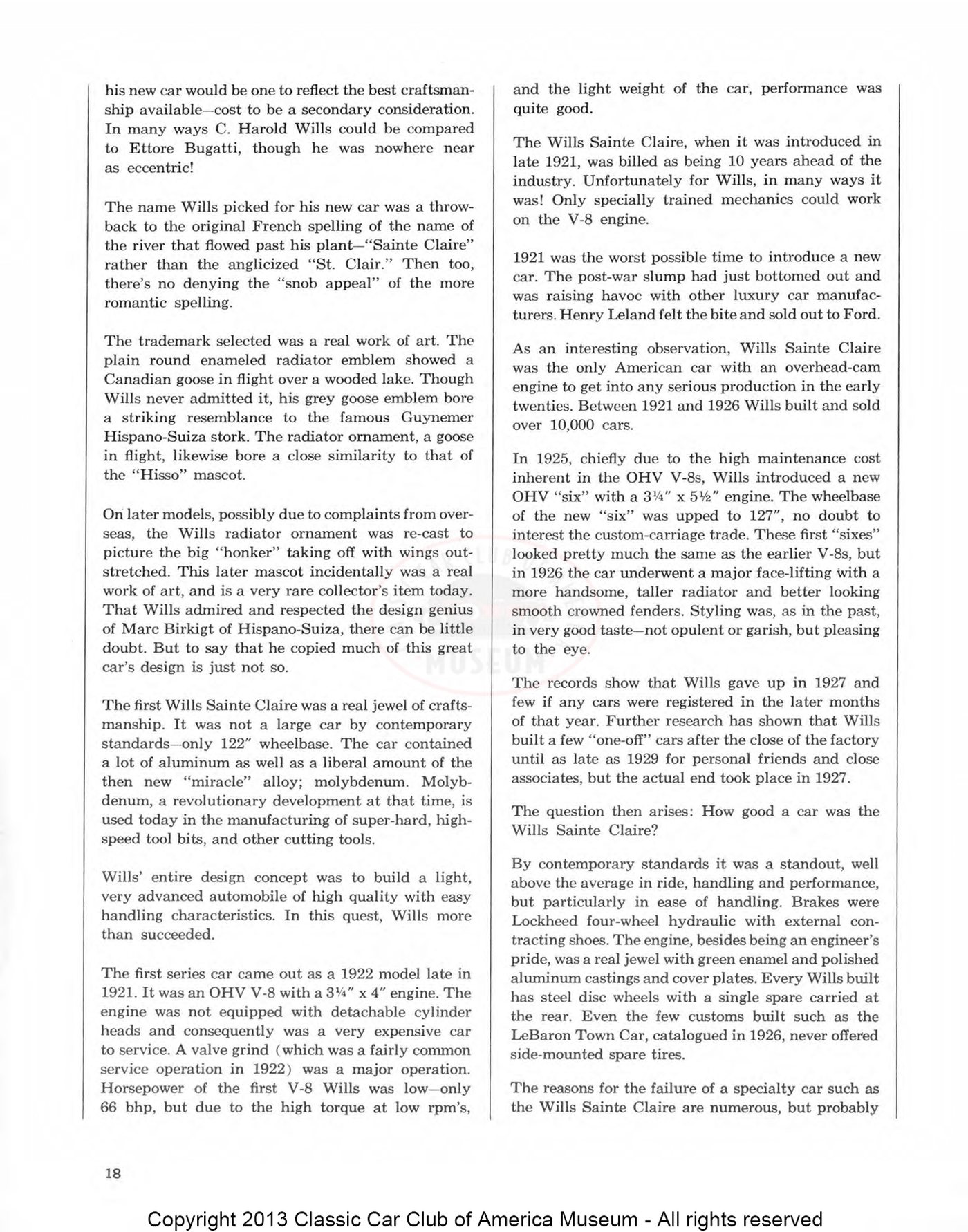 The Classic Car — Spring 1970, page 20 of 52
