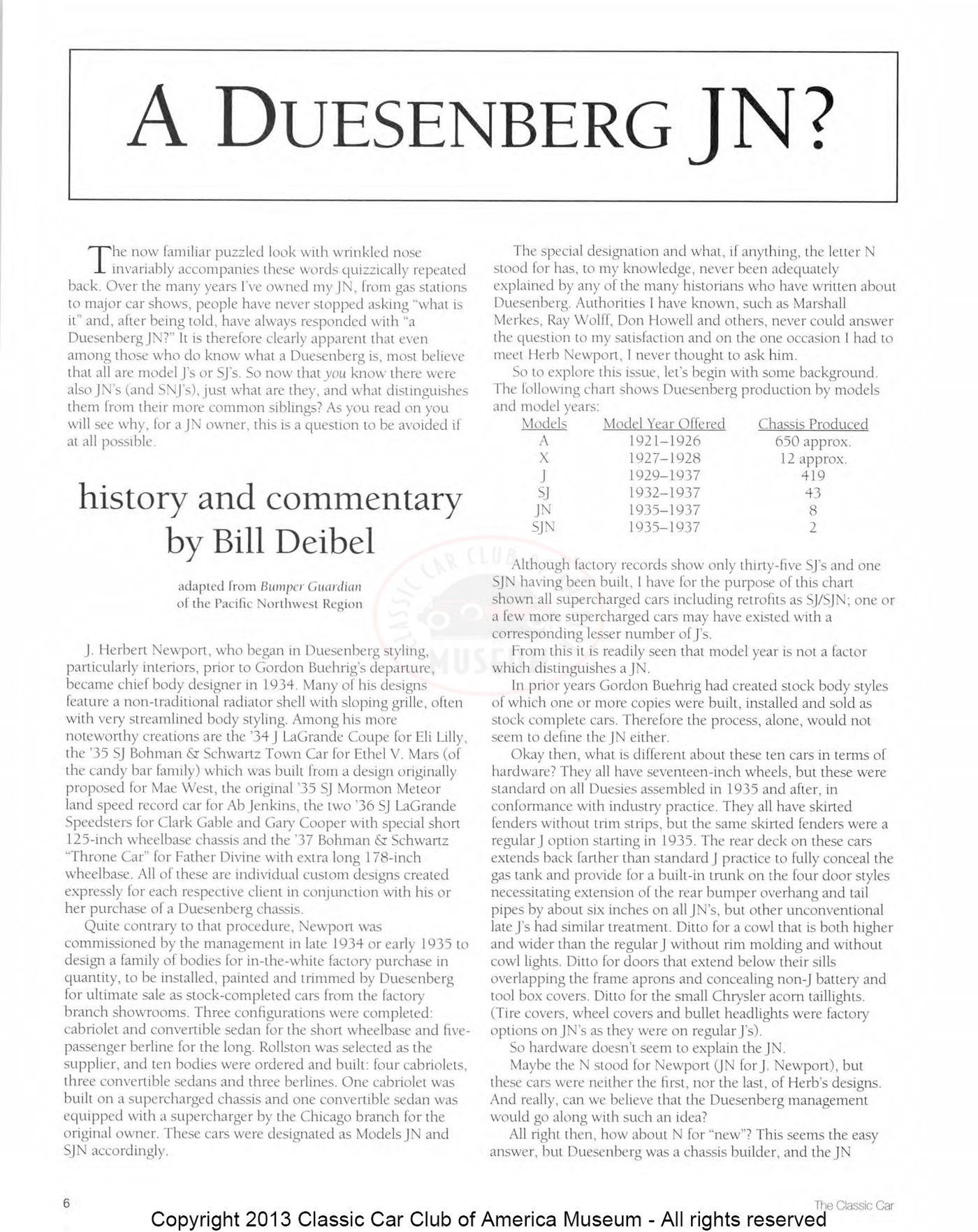 The Classic Car — Spring 2000, page 8 of 52
