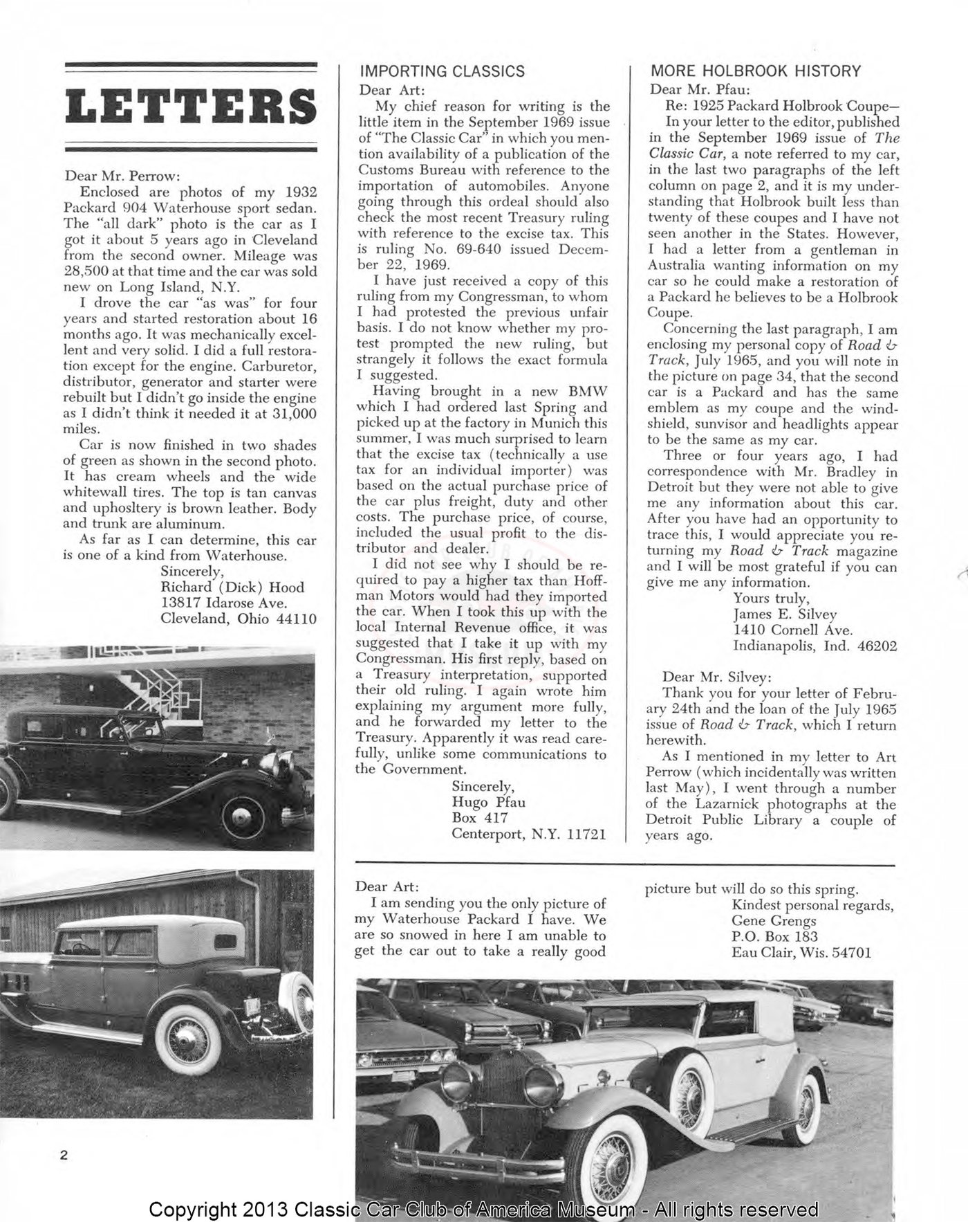 The Classic Car — Spring 1970, page 4 of 52