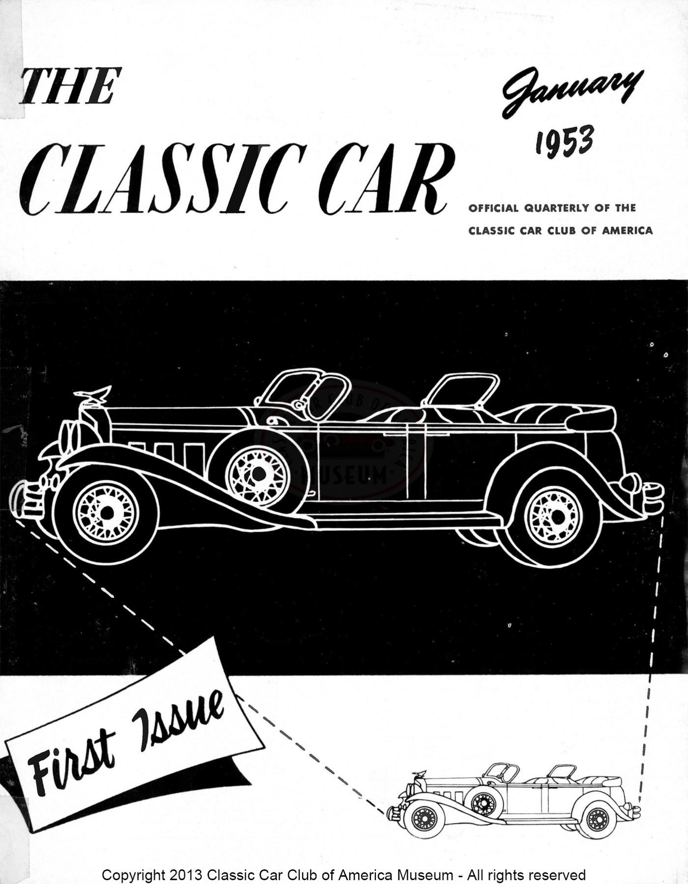 The Classic Car — January 1953 cover