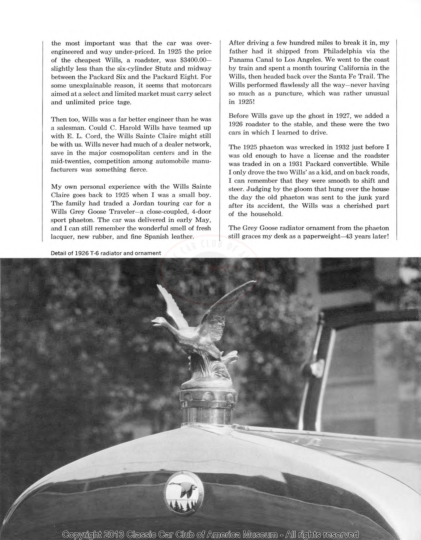 The Classic Car — Spring 1970, page 21 of 52