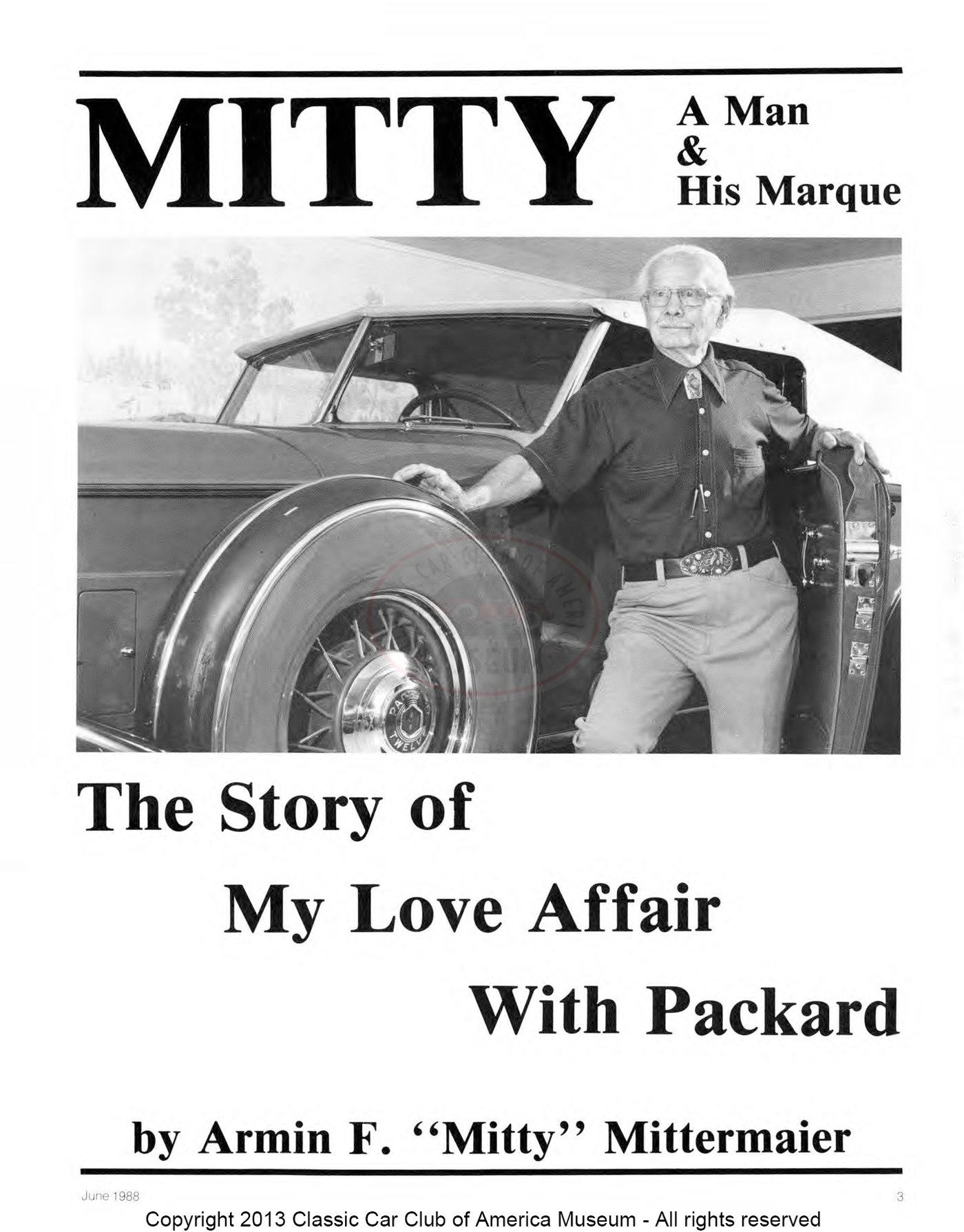 The Classic Car — Summer 1988, page 5 of 52