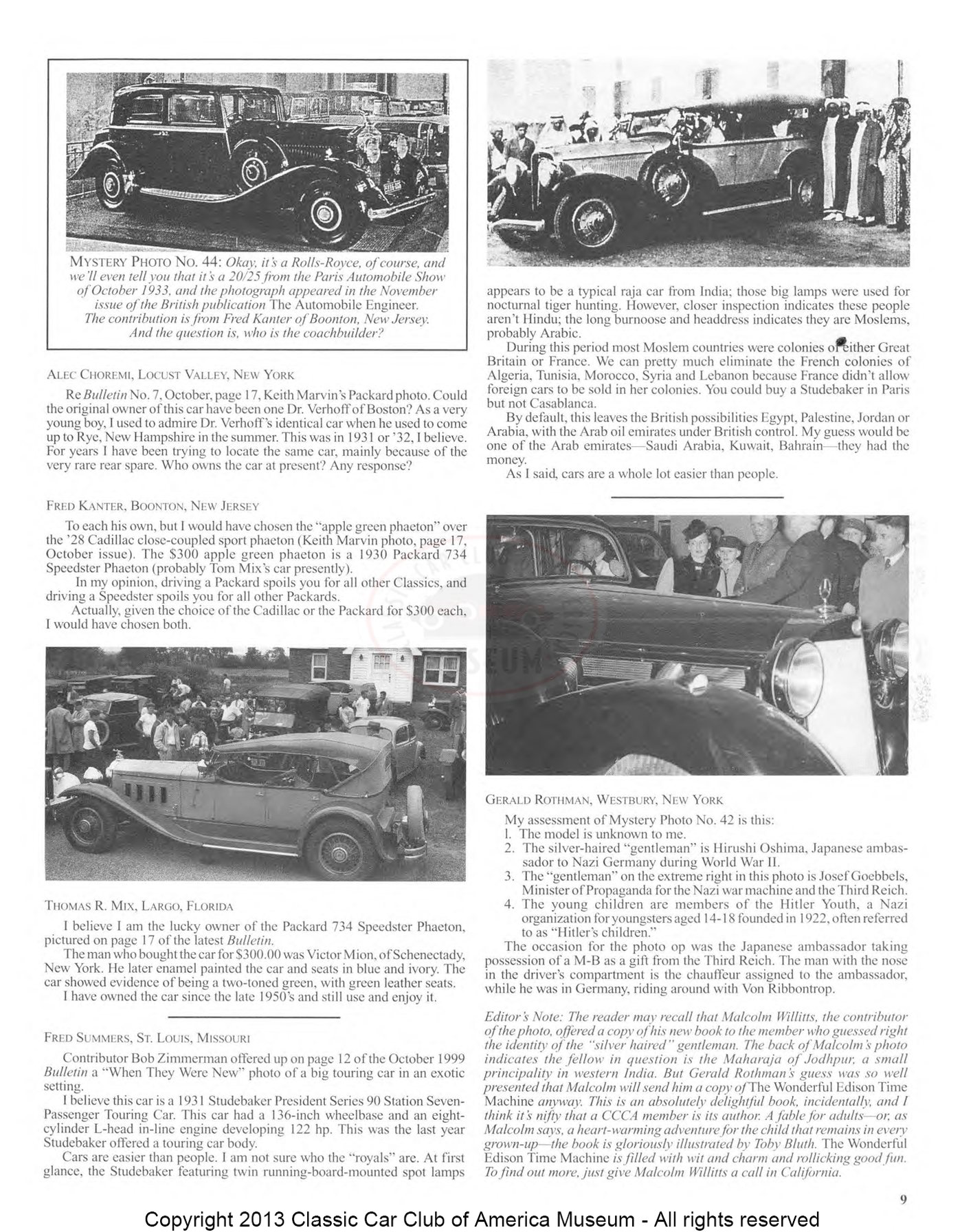CCCA Bulletin — January 2000, page 9 of 32