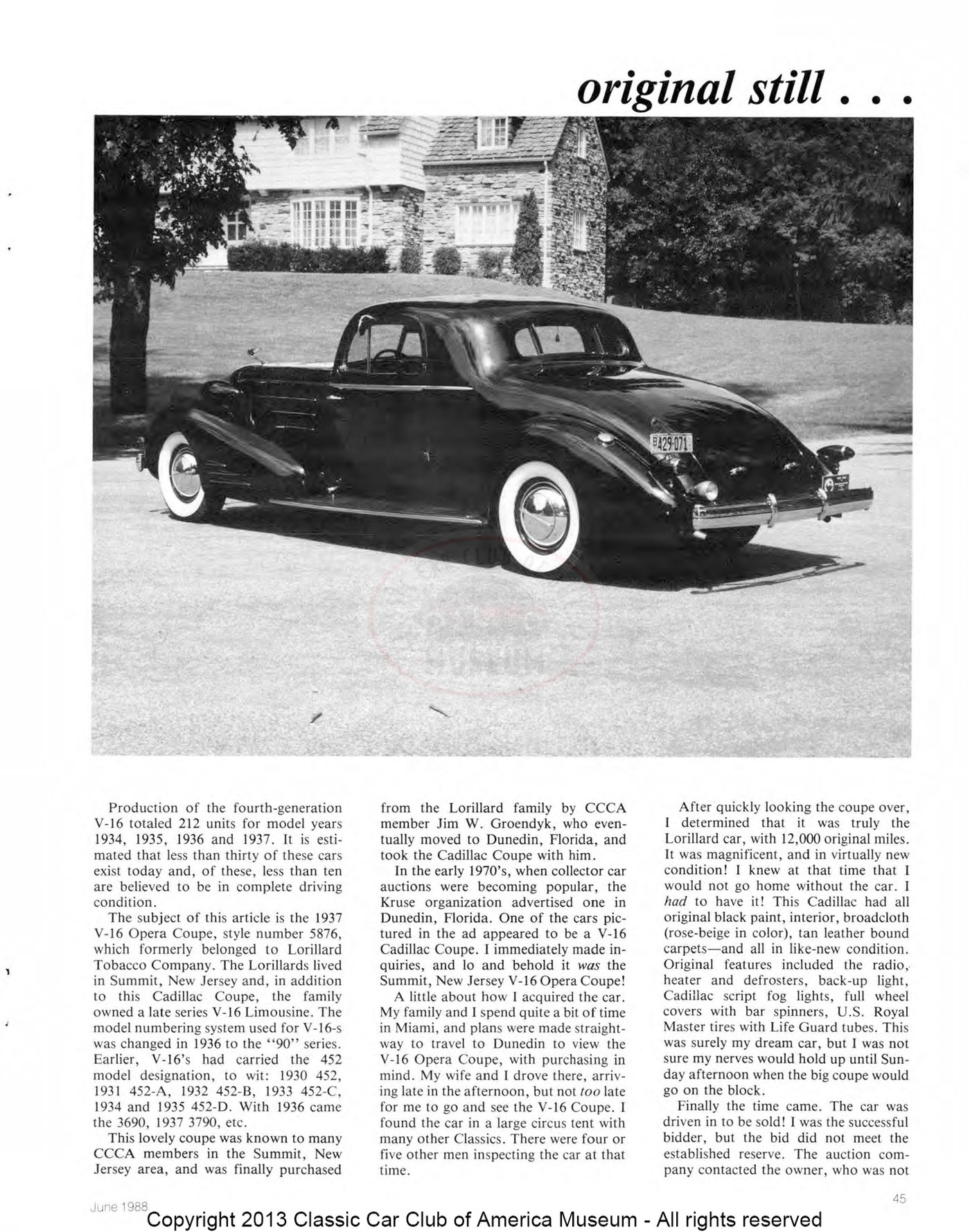 The Classic Car — Summer 1988, page 47 of 52