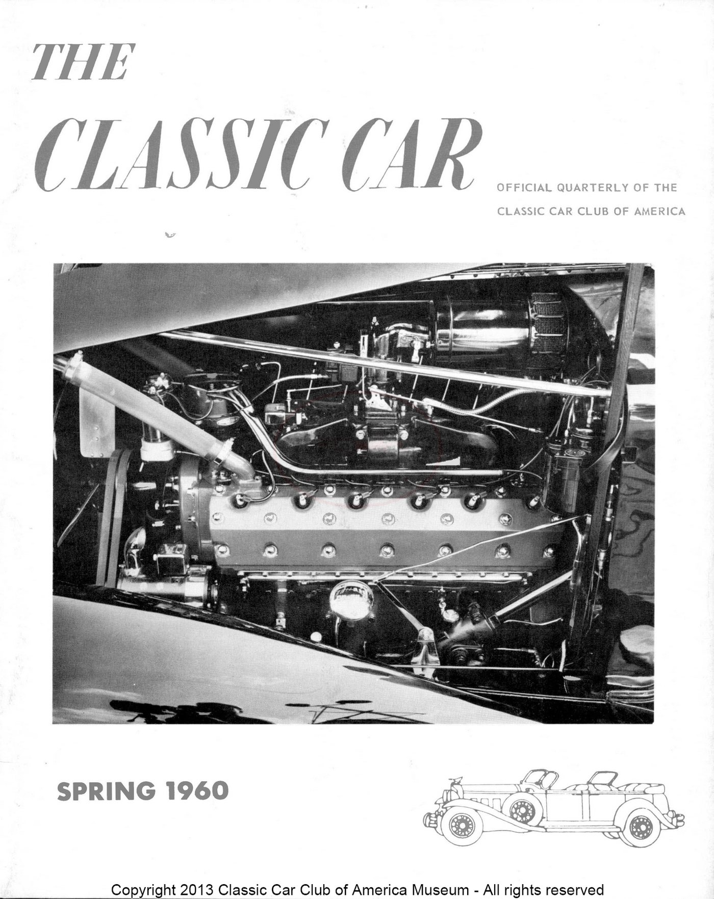 The Classic Car — Spring 1960 cover