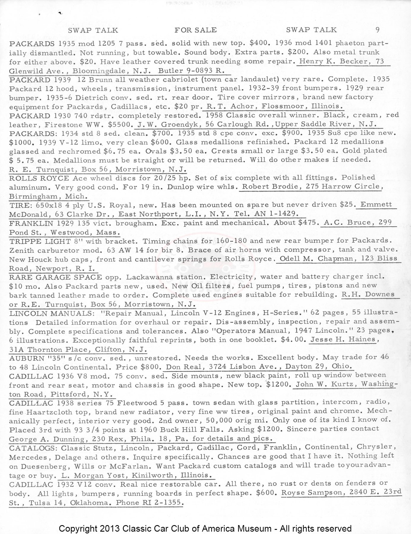 CCCA Bulletin — February 1960, page 9 of 12