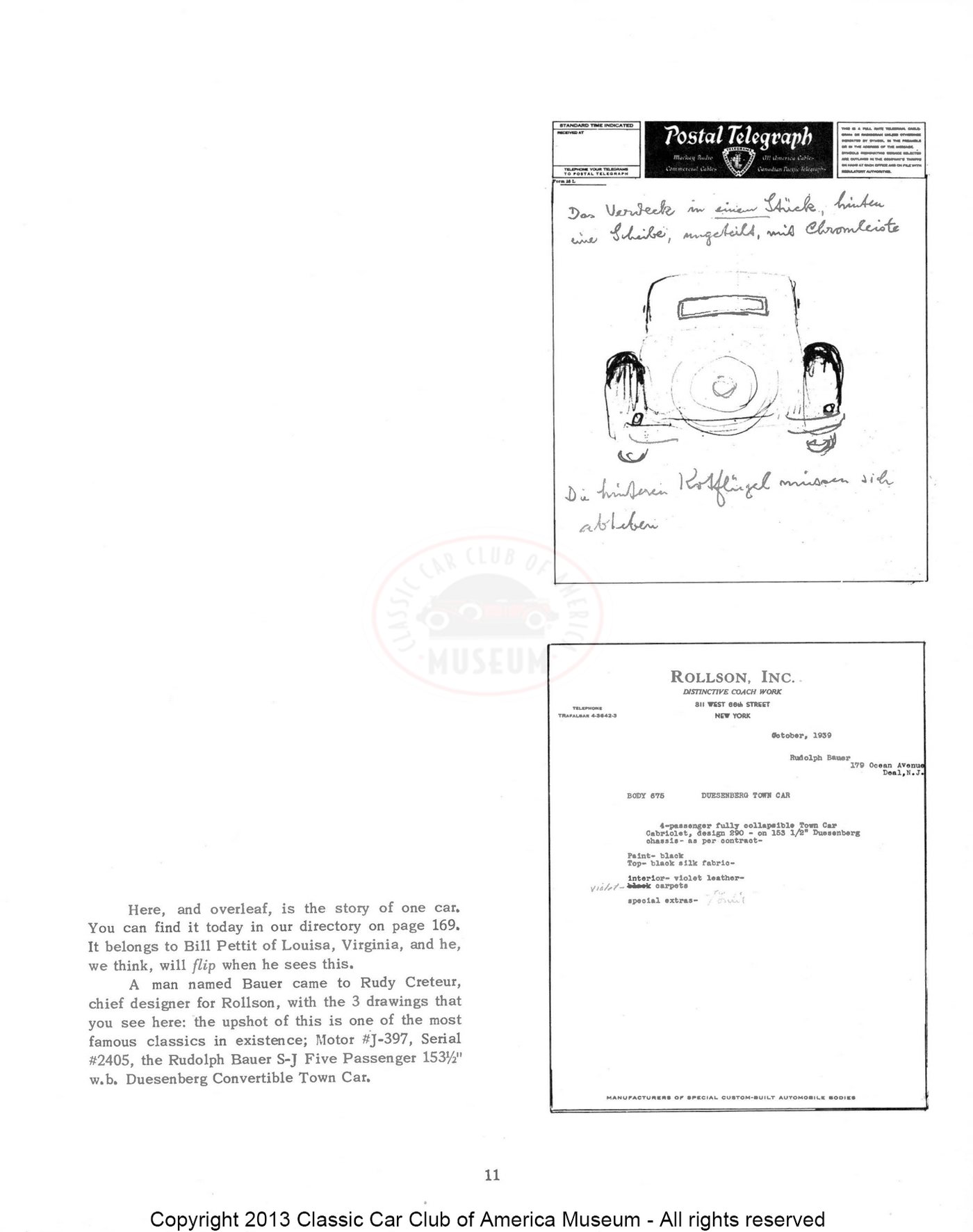 The Classic Car — Spring 1960, page 13 of 55