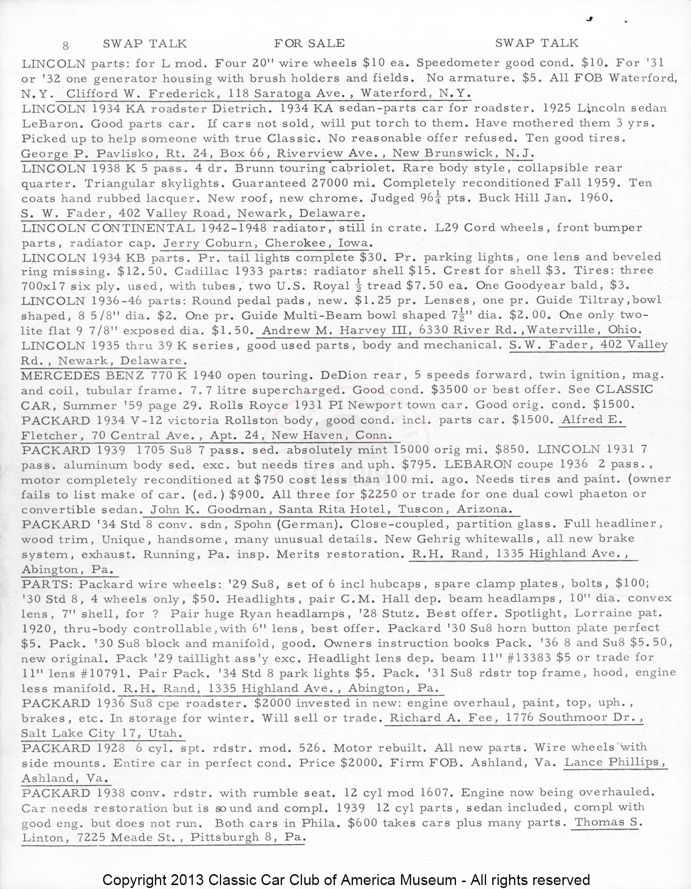 CCCA Bulletin — February 1960, page 8 of 12