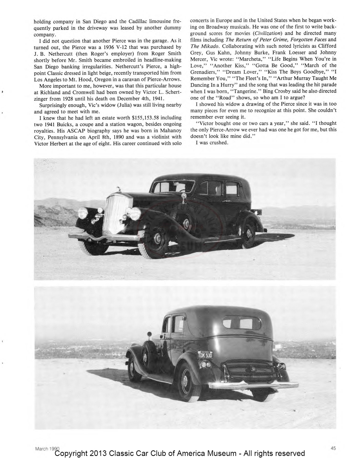 The Classic Car — Spring 1990, page 47 of 52